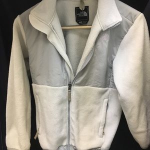 The North Face White/Light Grey Fleece Jacket